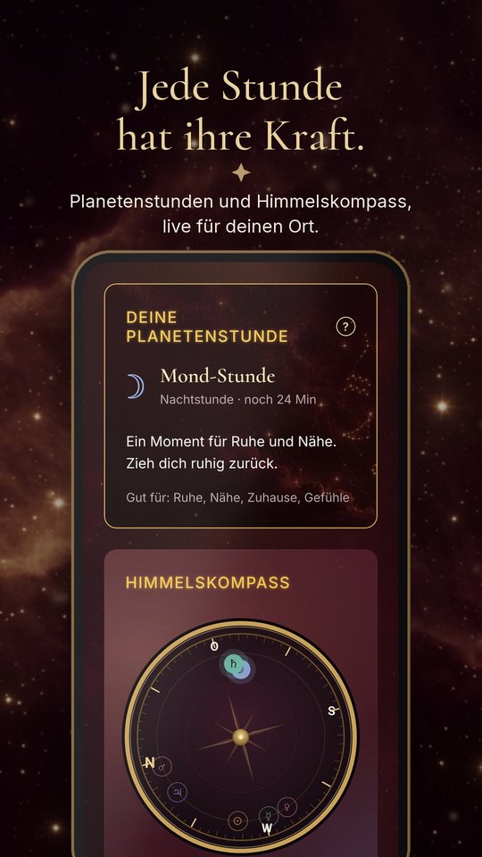 Jede Stunde hat ihre Kraft.